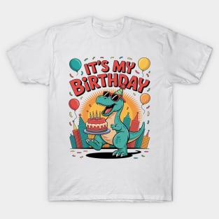 T-rex Birthday Party Japan Monster Dinosaur It's My Birthday T-Shirt